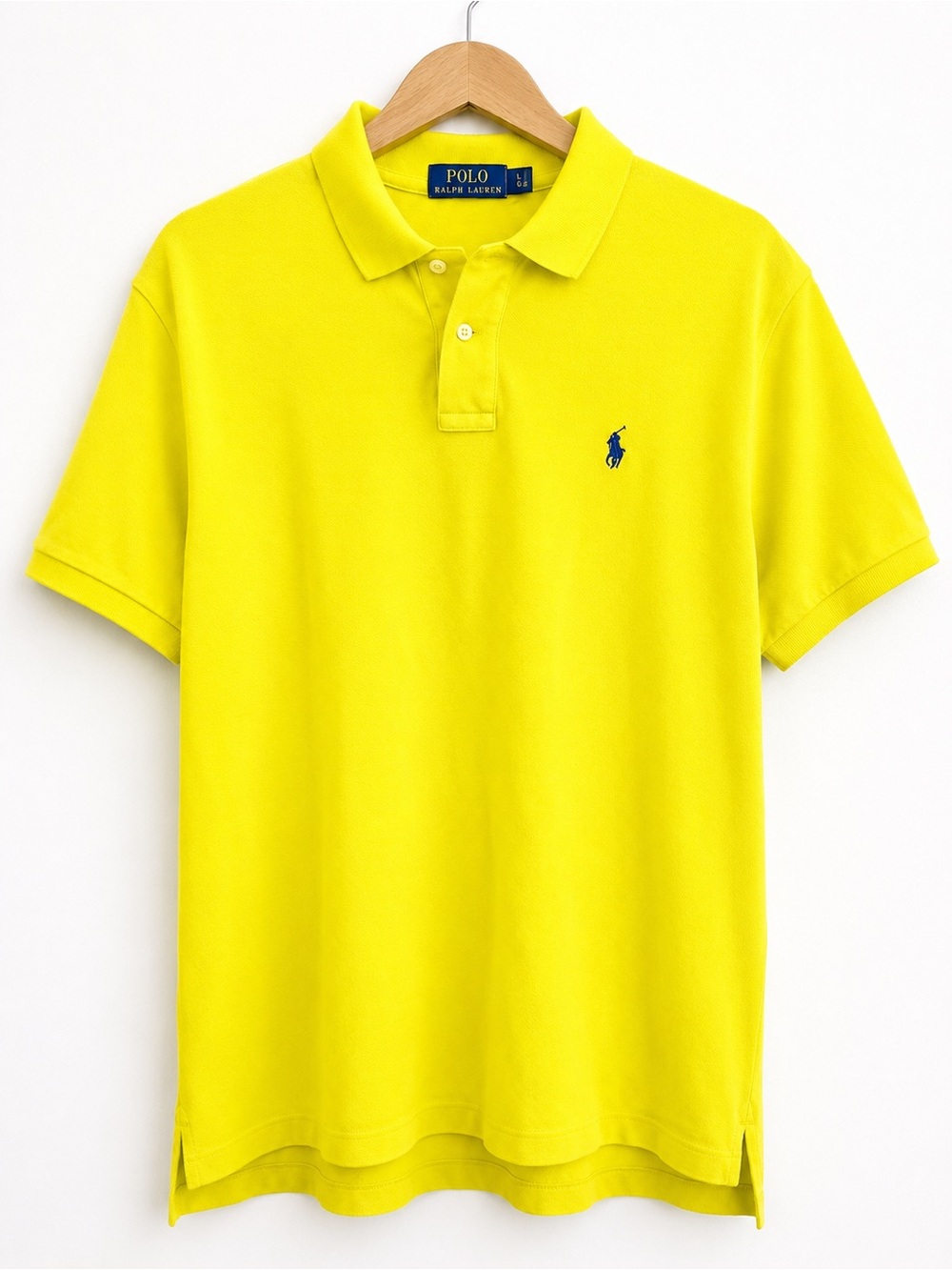 Polo Ralph Lauren Bright Yellow Polo Shirt Navy Pony Men’s Large